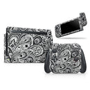 Black and White Aztec Paisley // Skin Decal Wrap Kit for Nintendo Switch Console & Dock, Joy-Cons, Pro Controller, Lite, 3DS XL, 2DS XL, DSi, or Wii - Vinyl Skin Wrap for Nintendo Switch 2, OLED, Lite, Pro Controller, Wii & Classic Handhelds