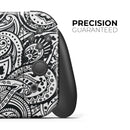 Black and White Aztec Paisley // Skin Decal Wrap Kit for Nintendo Switch Console & Dock, Joy-Cons, Pro Controller, Lite, 3DS XL, 2DS XL, DSi, or Wii - Vinyl Skin Wrap for Nintendo Switch 2, OLED, Lite, Pro Controller, Wii & Classic Handhelds