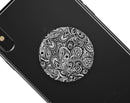 Black and White Aztec Paisley - Skin Kit for PopSockets and other Smartphone Extendable Grips & Stands