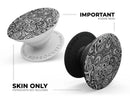 Black and White Aztec Paisley - Skin Kit for PopSockets and other Smartphone Extendable Grips & Stands