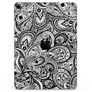 Black and White Aztec Paisley - Full Body Skin Decal for the Apple iPad Pro 12.9", 11", 10.5", 9.7", Air or Mini (All Models Available)