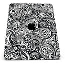 Black and White Aztec Paisley - Full Body Skin Decal for the Apple iPad Pro 12.9", 11", 10.5", 9.7", Air or Mini (All Models Available)