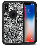 Black and White Aztec Paisley - iPhone X OtterBox Case & Skin Kits