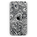 Black and White Aztec Paisley  - Protective Skin Wrap & Decal – Compatible with iPhone SE to iPhone 17 Pro Max (All Models)