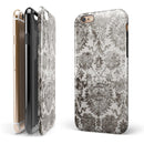 Black and White Cauliflower Damask Pattern iPhone 6/6s or 6/6s Plus 2-Piece Hybrid INK-Fuzed Case