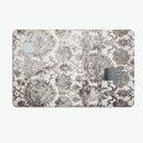 Black and White Cauliflower Damask Pattern - Premium Protective Decal Skin-Kit for the Apple Credit Card