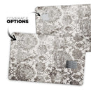 Black and White Cauliflower Damask Pattern - Premium Protective Decal Skin-Kit for the Apple Credit Card