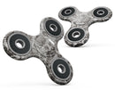 Black and White Cauliflower Damask Pattern Full-Body Fidget Spinner Skin-Kit