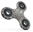 Black and White Cauliflower Damask Pattern Full-Body Fidget Spinner Skin-Kit