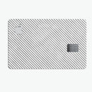 Black and White Diagonal Stripes - Premium Protective Decal Skin-Kit for the Apple Credit Card