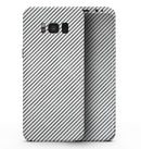 Black and White Diagonal Stripes - Samsung Galaxy S8 Full-Body Skin Kit
