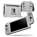 Black and White Diagonal Stripes - Skin Wrap Decal for Nintendo Switch Lite Console & Dock - 3DS XL - 2DS - Pro - DSi - Wii - Joy-Con Gaming Controller