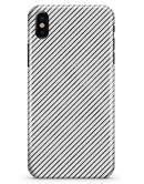Black and White Diagonal Stripes - iPhone X Clipit Case