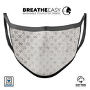 Black and White Floral Chess Pattern - Made in USA Mouth Cover Unisex Anti-Dust Cotton Blend Reusable & Washable Face Mask with Adjustable Sizing for Adult or Child