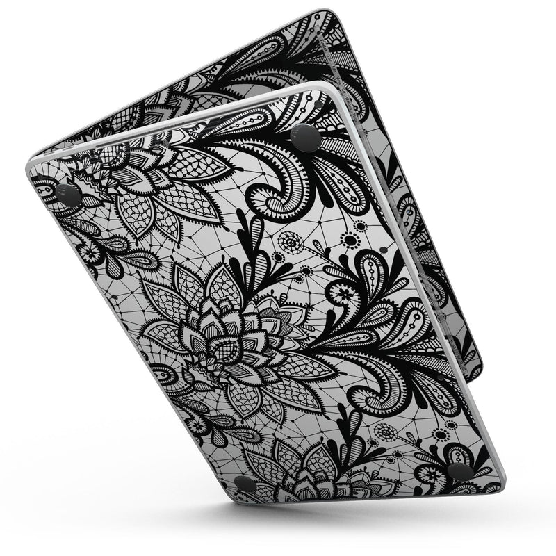 MacBook Pro with Touch Bar Skin Kit - Black_and_White_Geometric_Floral-MacBook_13_Touch_V6.jpg?