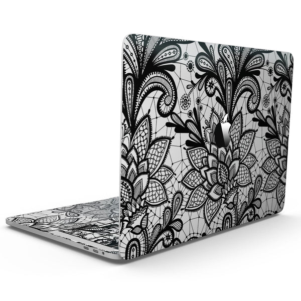 MacBook Pro with Touch Bar Skin Kit - Black_and_White_Geometric_Floral-MacBook_13_Touch_V9.jpg?