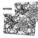 Black and White Geometric Floral - Premium Protective Decal Skin-Kit for the Apple Credit Card