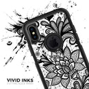 Black and White Geometric Floral - Skin Kit for the iPhone OtterBox Cases