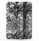 Black and White Geometric Floral - Samsung Galaxy S8 Full-Body Skin Kit