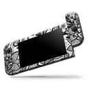 Black and White Geometric Floral // Skin Decal Wrap Kit for Nintendo Switch Console & Dock, Joy-Cons, Pro Controller, Lite, 3DS XL, 2DS XL, DSi, or Wii - Vinyl Skin Wrap for Nintendo Switch 2, OLED, Lite, Pro Controller, Wii & Classic Handhelds