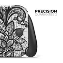 Black and White Geometric Floral // Skin Decal Wrap Kit for Nintendo Switch Console & Dock, Joy-Cons, Pro Controller, Lite, 3DS XL, 2DS XL, DSi, or Wii - Vinyl Skin Wrap for Nintendo Switch 2, OLED, Lite, Pro Controller, Wii & Classic Handhelds