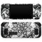 Black and White Geometric Floral // Full Body Skin Decal Wrap Kit for the Steam Deck handheld gaming computer