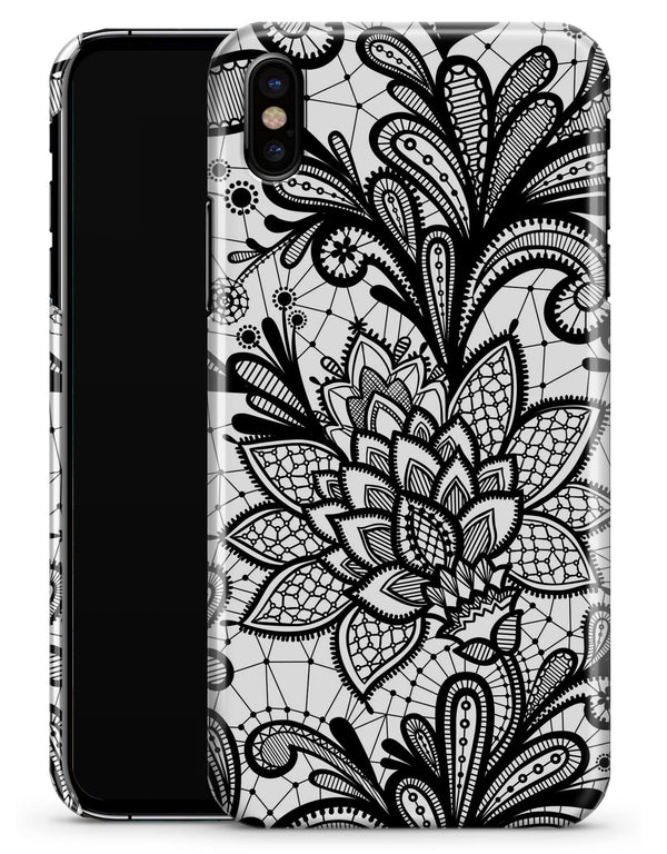 Black and White Geometric Floral - iPhone X Clipit Case