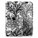 Black and White Geometric Floral  - Protective Skin Wrap & Decal – Compatible with iPhone SE to iPhone 17 Pro Max (All Models)