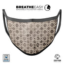 Black and White Grunge Bubble Morrocan Pattern - Made in USA Mouth Cover Unisex Anti-Dust Cotton Blend Reusable & Washable Face Mask with Adjustable Sizing for Adult or Child