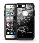 Black and White Grungy Marble Surface - iPhone 7 or 7 Plus Commuter Case Skin Kit