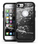Black and White Grungy Marble Surface - iPhone 7 or 7 Plus Commuter Case Skin Kit