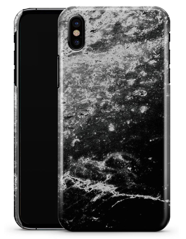 Black and White Grungy Marble Surface - iPhone X Clipit Case