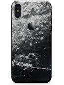 Black and White Grungy Marble Surface - iPhone X Skin-Kit