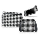 Black and White Houndstooth Pattern // Skin Decal Wrap Kit for Nintendo Switch Console & Dock, Joy-Cons, Pro Controller, Lite, 3DS XL, 2DS XL, DSi, or Wii - Vinyl Skin Wrap for Nintendo Switch 2, OLED, Lite, Pro Controller, Wii & Classic Handhelds