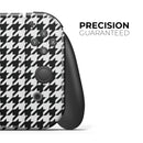 Black and White Houndstooth Pattern // Skin Decal Wrap Kit for Nintendo Switch Console & Dock, Joy-Cons, Pro Controller, Lite, 3DS XL, 2DS XL, DSi, or Wii - Vinyl Skin Wrap for Nintendo Switch 2, OLED, Lite, Pro Controller, Wii & Classic Handhelds