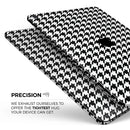 Black and White Houndstooth Pattern - Full Body Skin Decal for the Apple iPad Pro 12.9", 11", 10.5", 9.7", Air or Mini (All Models Available)