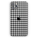 Black and White Houndstooth Pattern  - Protective Skin Wrap & Decal – Compatible with iPhone SE to iPhone 17 Pro Max (All Models)