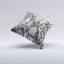 Black and White Lace Design Ink-Fuzed Decorative Throw Pillow