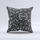 Black and White Lace Pattern10867032 xl ink-Fuzed Decorative Throw Pillow
