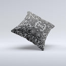 Black and White Lace Pattern10867032 xl ink-Fuzed Decorative Throw Pillow