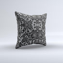 Black and White Lace Pattern10867032 xl ink-Fuzed Decorative Throw Pillow