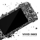 Black and White Lace Pattern V108 - Skin Wrap Kit for Nintendo Switch, Switch Lite Console | 3DS XL | 2DS | Pro | Joy-Con Gaming Controller