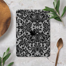 Black and White Lace Pattern V108 - Full Body Skin Decal for the Apple iPad Pro 12.9", 11", 10.5", 9.7", Air or Mini (All Models Available)