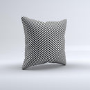 Black and White Opposite Stripes ink-Fuzed Decorative Throw Pillow