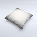 Black and White Scratched Texture ink-Fuzed Decorative Throw Pillow