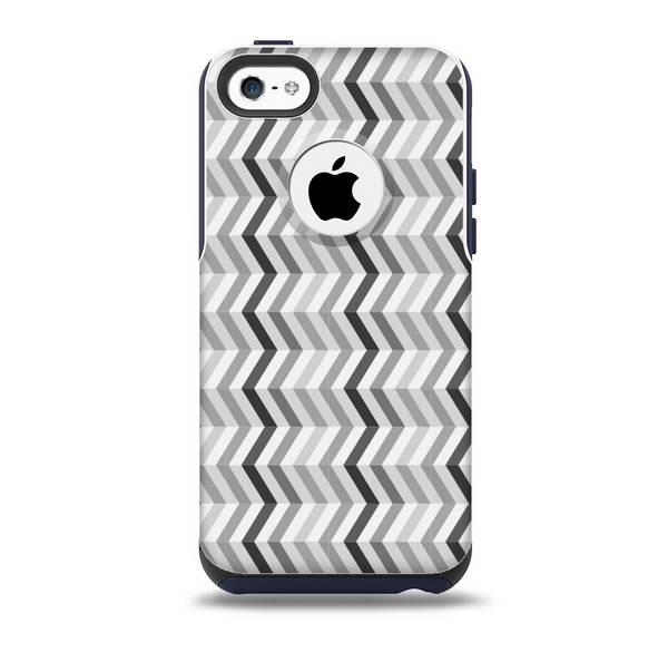 Black and White Thin Lined ZigZag Pattern Skin for the iPhone 5c OtterBox Commuter Case