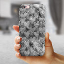 Black and White Watercolor Hearts iPhone 6/6s or 6/6s Plus 2-Piece Hybrid INK-Fuzed Case