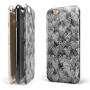 Black and White Watercolor Hearts iPhone 6/6s or 6/6s Plus 2-Piece Hybrid INK-Fuzed Case