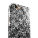 Black and White Watercolor Hearts iPhone 6/6s or 6/6s Plus 2-Piece Hybrid INK-Fuzed Case