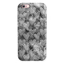 Black and White Watercolor Hearts iPhone 6/6s or 6/6s Plus 2-Piece Hybrid INK-Fuzed Case